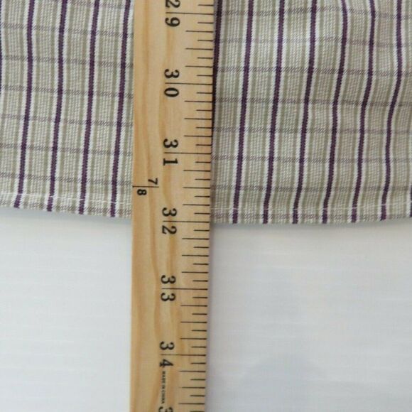 Roper Shirt Western Long-Sleeved Button-Up Heavyweight Tan Plaid Men's Large - Picture 9 of 10